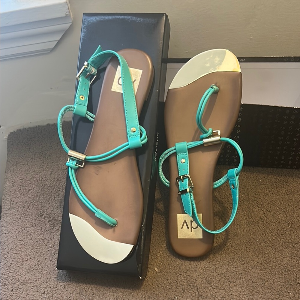 DV by Dolce Vita Blue Sandals with Minimalist Design